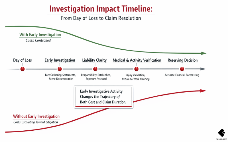 An infographic showing the top four spring liability exposure drivers for insurance carriers and employers including increased outdoor work, seasonal workforce expansion, recreational activity claims, and soft tissue injuries